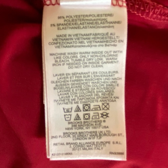 Brooks Brothers Burgundy Tie-Waist Knit Dress, size L - Picture 4 of 7